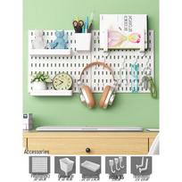 miflame No-Drill Metal Square Pegboard Set