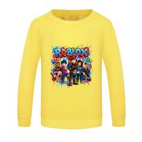 5578 Kids Boys Girls Roblox Printed Outdoor Round Neck Long Sleeves Sweatshirt 100cm geltona