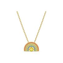 Swarovski Sparkling Dance Heartbeat Crystal Necklace Women necklace Gold 5521756 Box+Shopping Bag (Random Color) beige