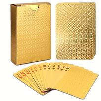 1 rinkinys kortų žaidimui Vandeniui atsparūs pokerio kortai Plastikiniai PET pokerio kortai Naujoviški pokerio žaidimo įrankiai šeimos žaidimų vakarėliui geltona