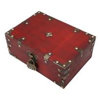 Wooden Teasure Chest Box Retro Large Capacity Wood Multi Purpose Jewelry Storage Case with Lock for Home Decor Gift Boxes Option