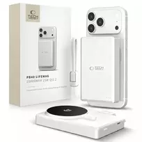 Tech-Protect PB40 LIFEMAG MAGSAFE POWER BANK 10000MAH 25W QI2.2 WHITE/SILVER