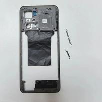 For Realme GT Neo 2 RMX3370 Full Housing Case Middle Frame Glass Battery Back Cover Rear Repair Parts Only Mid Frame Black