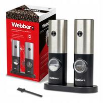 Electric Battery-Powered Pepper And Salt Grinder Salt Grinder 2 Pcs Webber
