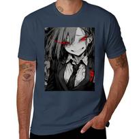 Creepy Pop Red Eye Glow TShirt Classic Graphic Short Sleeve Top S