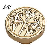Gift Wrapping Wax Stamp Brass Seal Head Vintage Key Pattern Embossed Sealing Decorative Head for Envelope Journal Packaging Invitation Crafting D