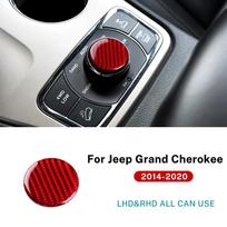 Carbon Fiber Style Dashboard Button Panel for Jeep Grand Cherokee 2014-2020 LHD RHD Red Carbon