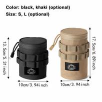 Portable Camping Mug Storage Bag Oxford Cloth Propane Tank Bag Outdoor Cup Storage Bag  Picnic Khaki-S