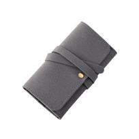 Roll Up Design Jewelry Storage Bag PU Leather Ring Holder Portable Jewelry Pouch  Travel Use