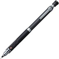 uni Kuru Toga Roulette Model Mechanical with backing 0.5mm Pencil, Gunmetal, card.