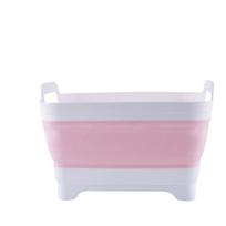 Large Capacity Folding Washing Basin Household Thickening Vegetable Washing Basin with Handles Square Collapsible Sink Strainer