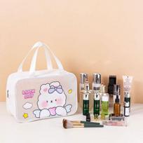 Portable Cartoon PVC Cosmetic Bag Ins Storage Bags Durable Wash Pouch  Girl 22x13x7cm