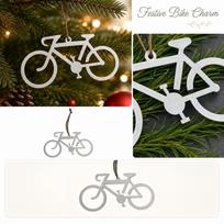 Bike Christmas Ornament Keychain for Car Keys, Gift Decoration for Holiday Parties and Bike Lovers one size
