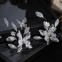 Korean Bridal Hair Clip With Gel Butterfly Edge Decor Minimalist Wedding Accessory HZ1571