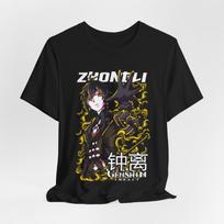 Genshin Impact Zhongli Unisex Tee, Anime Merch, Gaming Shirt, Gift for [...] S