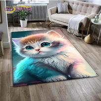 Animacinis mielas dėmėtas katinas, Garfieldas, Persų katė, Ragdoll kilimėlis namų svetainei, miegamajam, sofai, prie durų dekoracija, vaikams neslystantis 40x60cm