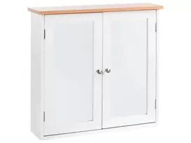 Pakabinama vonios kambario spintelė su veidrodžiu ALAMOS 65 cm 60 cm Balta