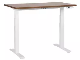 Elektriškai reguliuojamas stalas DESTINES rudas/baltas 120 cm 72 cm