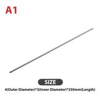 Sidabrinis apvalus 304 nerūdijančio plieno kapiliarinio vamzdžio vamzdis 250 mm tuščiaviduris apskritas vamzdis 4*3*250mm