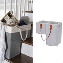 Felt Stair Organiser Basket 44.5x24x43cm Washable Accessories Versatile Lightweight for Household