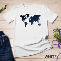 World Map Travel Countries Geography Color Painting Art T-Shirt Unisex T-shirt XL