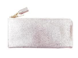 Long Wallet with Slim Sparkly Metallic Faux Cute Large Holds 15 Available in and Pink Gold Pink Women's L-Shaped Zipper, Design, Leather, Design,