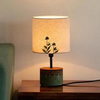 32.3 cm  Dainty Flowers Hand-Painted Wood LED Table Lamp for Bedroom Decor Without Bulb Lamps for Living Room Decorative Bedside for Home Gift