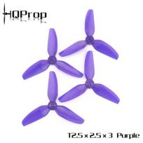 HQPROP T2.5X2.5X3 2.5-inch 3-Blade Drone Propellers (10 Sets) violetinė