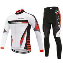 Long-sleeved Cycling Suit, Men's Warm Mountain Road Bike Equipment, Women's Outdoor Sports 2026 Autumn Breathable Cycling Suit XS