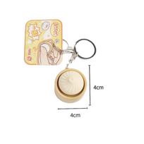 Creative Mini Dumplings Keychain Stress Relief Squishy Squeezing Keychain Uncompressed Buttons Keyboard Fidget Keyrings Gifts