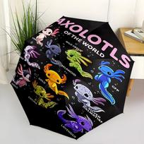 Axolotls, Diversity- Automatic Umbrella, Four Seasons Portable Folding Umbrella, Suitable for Men and Women, Travel, Daily Compact Umbrella,
