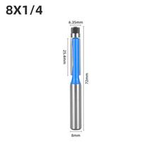 1/4PCS 8MM Shank Double Bearing Flush Trim Bit Router Bit Woodworking Milling Cutter For Wood Bit Face Mill For CNC Woodworking 8x9.52x25.4