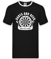 Darts And Beer - Mens Ringer - 180 Littler Player Fan Love Dart Board L