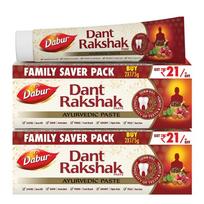 Dabur Dant Rakshak Ayurvedic Toothpaste - 700g (175g x 4) | With Goodness Of 32 Ayurvedic Herbs | Prevents & Calms Gum Pain | Kills Germs | Complet gray