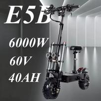 TOURSOR E5B Sulankstomas paspirtukas suaugusiems: 6000W, 85km/h, 120km nuotolis, 60V40AH baterija, 11 colių visureigio padangos