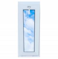 White PVC window, tiltable, 40x100, new, 400x1000, double-glazed, tiltable