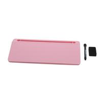 Desktop Glass Whiteboard with Invisible Storage Box, Smooth Writing Memo Note Board with Device Card Slots for Office Desk