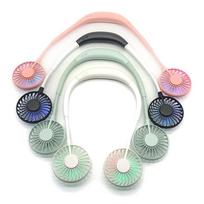 X8 Hot Sale Travel Folding Rechargeable Lazy Hand-Free Sports Small Usb Portable Mini Hanging Neck Fan