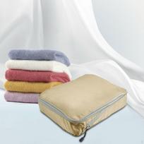 Compression Packing Cube Luggage Organizer Clothes Storage Pouch Zipper Suitcase Bag L beige