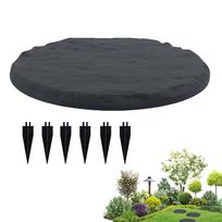 Stepping Stones Walkways Landscaping Decor Decorative Stepping Stones With Ground Stakes For Walkway Backyard Pool Patio Outdoor gray