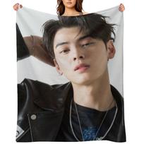 Astro Cha Eun-woo Mesti pledai Stovyklavimas Kalėdinės dovanos žiemai Mieli languoti pledai 30x40in