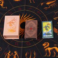 Neperšlampantis auksinės folijos tarot kortų rinkinys - Klasikinis pilnas komplektas vakarėliams English Manual