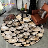 Latest 3D Color Wood Grain Lines Round Area Rug,Carpet Rug for Living Room Bedroom Sofa Child Playroom Decor,pet Non slip Gift 60cm