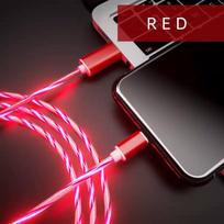 Srautus šviečiantis USB Type-C laidas 3A greito įkrovimo duomenų laidas Samsung OPPO Huawei įkrovikliui Micro USB laidas LED laidas 1m For Micro red
