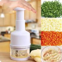304 Stainless Steel Manual Hand Chopper Versatile Food Cutter Handy Mincer Crusher & Dicer for Garlic Onion Ginger Carrot Chili