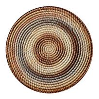 Stalo padėkliukas Storas apvalus dizainas Bohemiško stiliaus padėkliukas Šilumos izoliacija Atsparus aliejui Stalo kilimėlis Sutvirtinta siūlė Padėkliukas Valgomojo dekoras 38cm beige