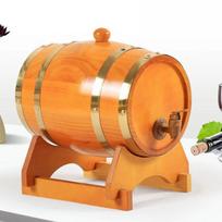 1.5L/3L Oak Wood Wine Barrel White Wine Red Wine Pine Barrel Home Decoration Beer Barrel Storage Resin Faucet Festival Gift (as the picture,1.5L)