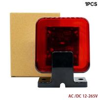 LED Wall Mount Emergency Strobe Light – Outdoor 12V 24V 220V Universal Flashing Signal Alarm & Warning Lamp raudona