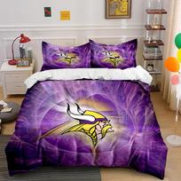 Purple Viking Pattern Bedding Set Bedding set (1 duvet cover, 2 pillowcases, duvet not included) 135x200cm