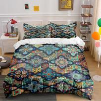 Colorful Mandala Pattern Bedding Set Bedding set (1 duvet cover, 2 pillowcases, duvet not included) 135x200cm